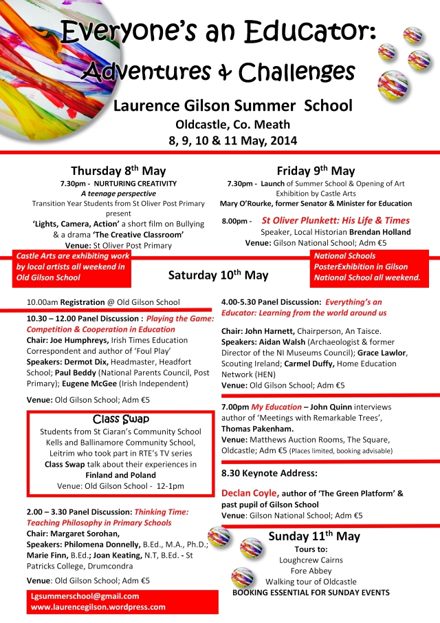Gilson Summer School Programme 2014